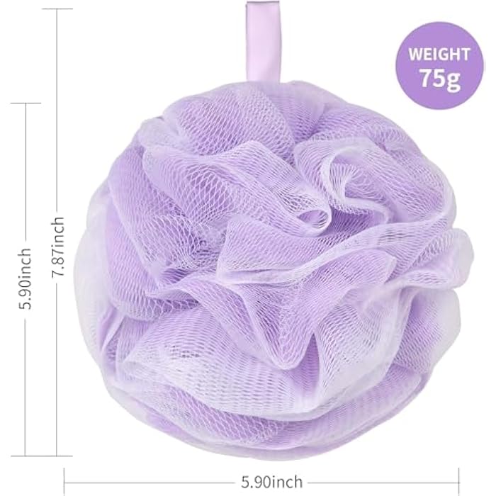 Bath Loofah Sponge Soft Mesh Shower Puff for Body Wash Bath Sponge Body Scrubber for Women & Men Body Exfoliator-Bathing Accessories (1 pc -multicolor) - Image 2